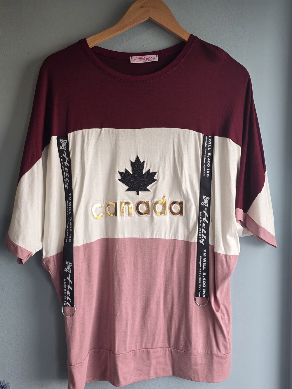 Helly Hansen Burgundy White Pink Canada Graphic Dress